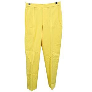 Isaac Mizrahi Live! 24/7 Stretch Lemon Yellow Pull On Pants Womens 2P Petite
